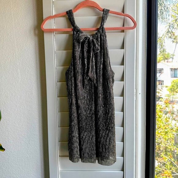 Trina Turk 'Rosemary' Metallic Halter Top in Gold and Black size Small - Picture 6 of 10